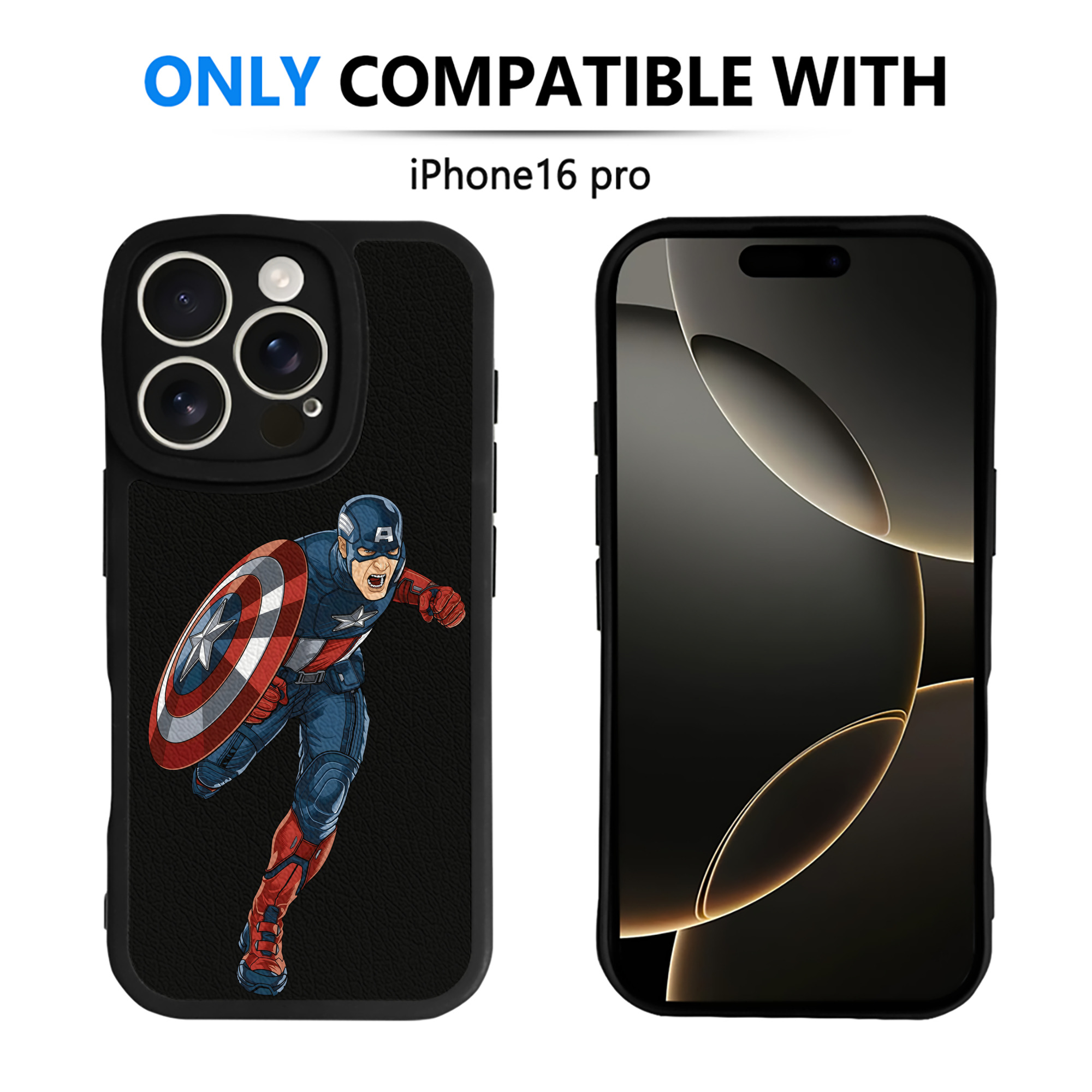 （画像用） アベンジャーズ The Avengers 【iPhone 16シリーズ対応】シリコンスマホケース（レザー調） 材質：シリコン